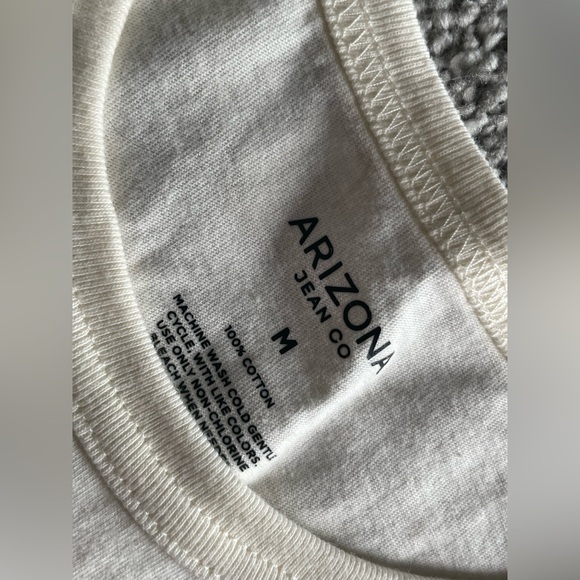 Arizona white and pink unisex medium T-shirt graphic designed back corky print - Picture 3 of 8